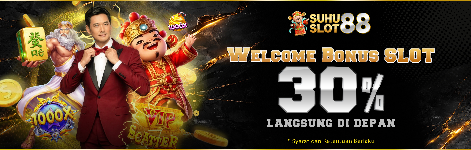 SUHUSLOT88 welcome bonus di depan 30%